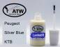 Preview: Peugeot, Silver Blue, KTB: 20ml Lackstift, von ATW Autoteile West.